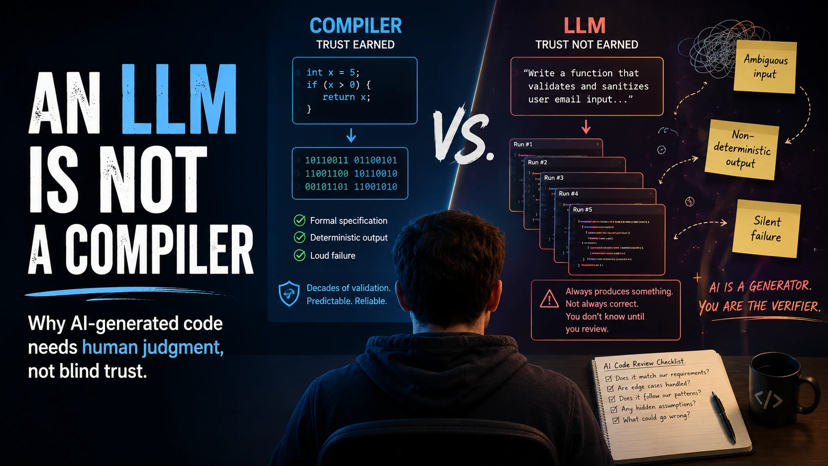 An LLM Is Not a Compiler: Why Skipping AI Code Review Is Risk Transfer